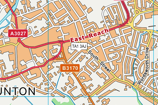 TA1 3AJ map - OS VectorMap District (Ordnance Survey)