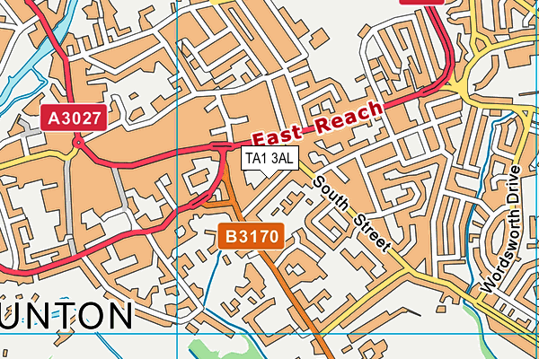 TA1 3AL map - OS VectorMap District (Ordnance Survey)