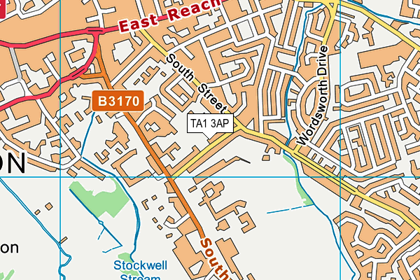 TA1 3AP map - OS VectorMap District (Ordnance Survey)