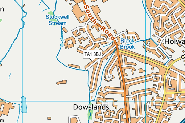 TA1 3BJ map - OS VectorMap District (Ordnance Survey)