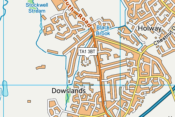 TA1 3BT map - OS VectorMap District (Ordnance Survey)