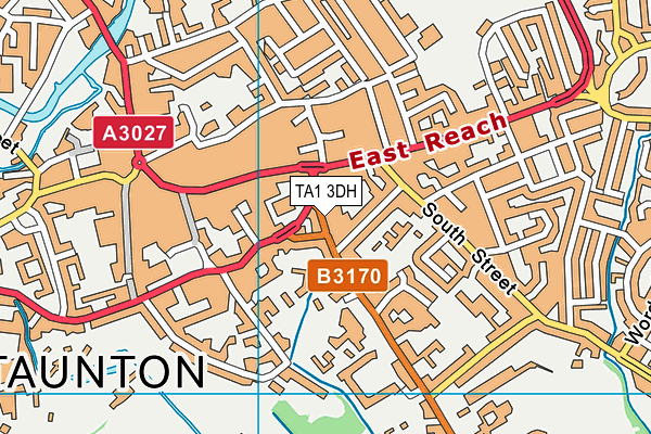 TA1 3DH map - OS VectorMap District (Ordnance Survey)