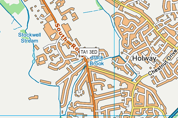 TA1 3ED map - OS VectorMap District (Ordnance Survey)