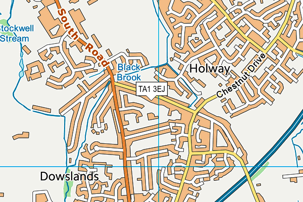 TA1 3EJ map - OS VectorMap District (Ordnance Survey)