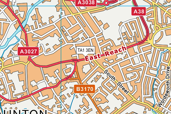 TA1 3EN map - OS VectorMap District (Ordnance Survey)