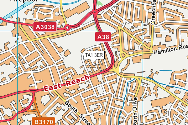 TA1 3ER map - OS VectorMap District (Ordnance Survey)