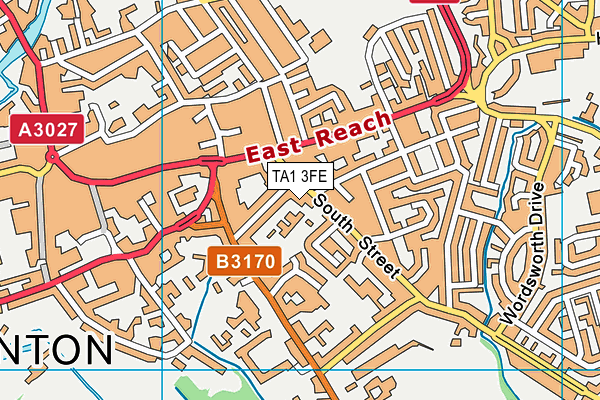 TA1 3FE map - OS VectorMap District (Ordnance Survey)