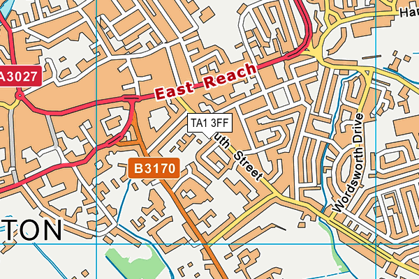 TA1 3FF map - OS VectorMap District (Ordnance Survey)