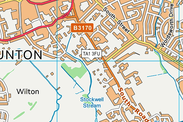 TA1 3FU map - OS VectorMap District (Ordnance Survey)