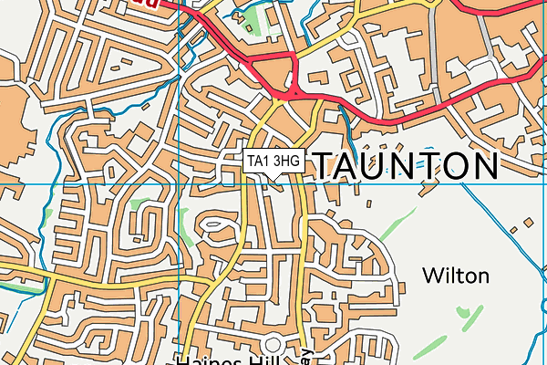 TA1 3HG map - OS VectorMap District (Ordnance Survey)