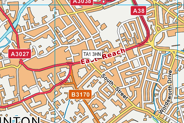 TA1 3HN map - OS VectorMap District (Ordnance Survey)