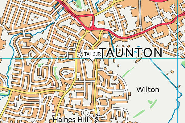 TA1 3JR map - OS VectorMap District (Ordnance Survey)