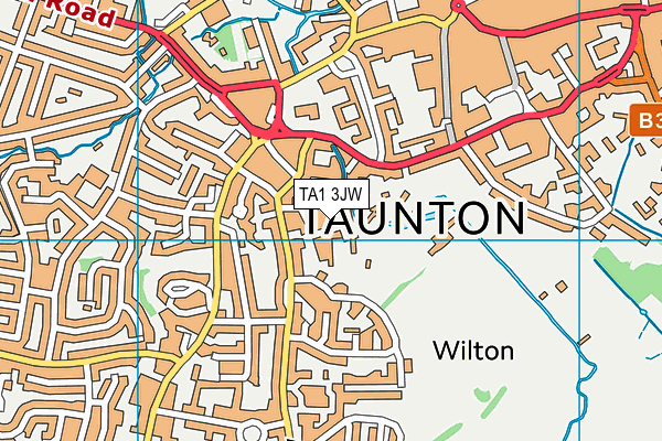 TA1 3JW map - OS VectorMap District (Ordnance Survey)