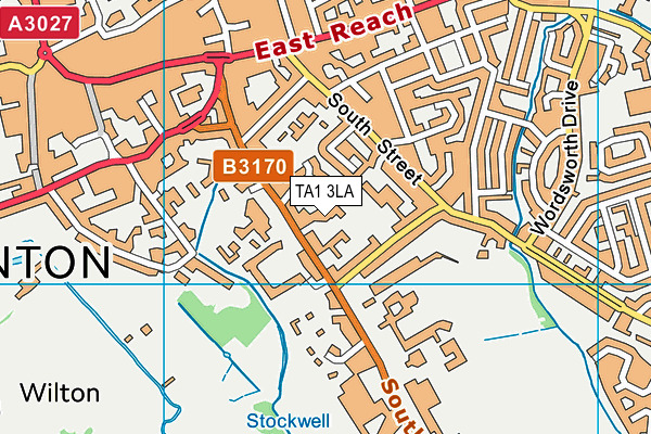 King's College Taunton map (TA1 3LA) - OS VectorMap District (Ordnance Survey)
