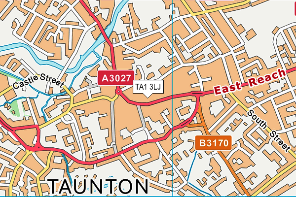 TA1 3LJ map - OS VectorMap District (Ordnance Survey)