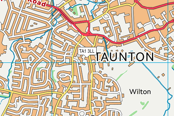 TA1 3LL map - OS VectorMap District (Ordnance Survey)