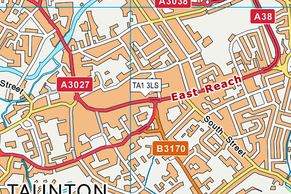 TA1 3LS map - OS VectorMap District (Ordnance Survey)