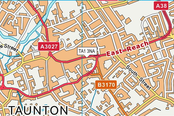 TA1 3NA map - OS VectorMap District (Ordnance Survey)