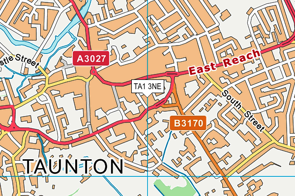 TA1 3NE map - OS VectorMap District (Ordnance Survey)