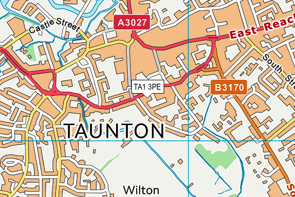 TA1 3PE map - OS VectorMap District (Ordnance Survey)