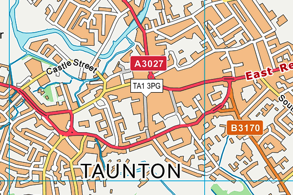 TA1 3PG map - OS VectorMap District (Ordnance Survey)