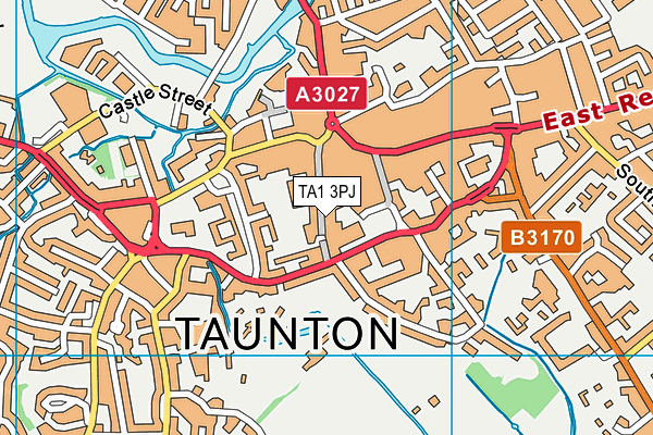 TA1 3PJ map - OS VectorMap District (Ordnance Survey)