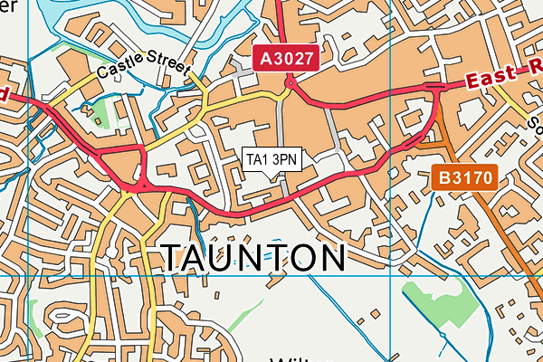 TA1 3PN map - OS VectorMap District (Ordnance Survey)