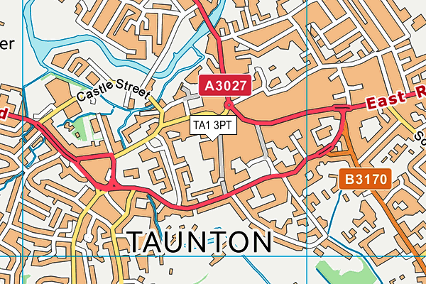 TA1 3PT map - OS VectorMap District (Ordnance Survey)