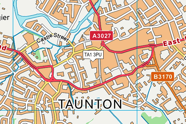 TA1 3PU map - OS VectorMap District (Ordnance Survey)