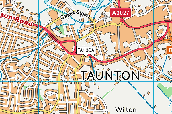 TA1 3QA map - OS VectorMap District (Ordnance Survey)