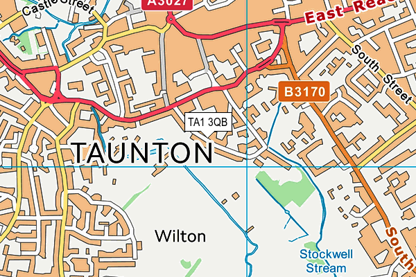 TA1 3QB map - OS VectorMap District (Ordnance Survey)