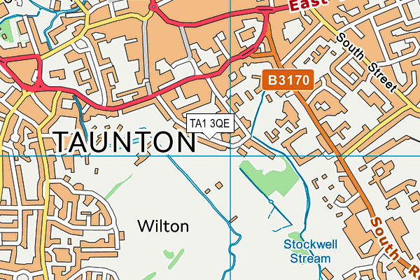 Taunton Deane Cricket Club  map (TA1 3QE) - OS VectorMap District (Ordnance Survey)