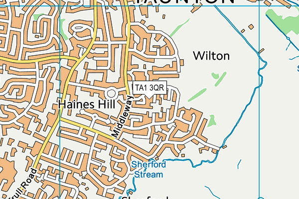 TA1 3QR map - OS VectorMap District (Ordnance Survey)