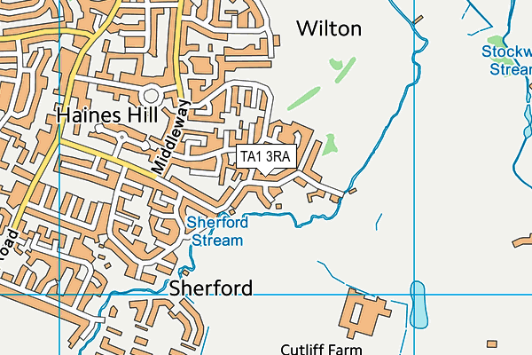 TA1 3RA map - OS VectorMap District (Ordnance Survey)