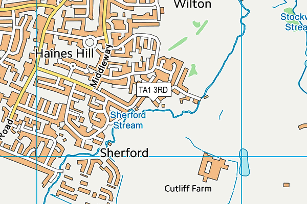 TA1 3RD map - OS VectorMap District (Ordnance Survey)