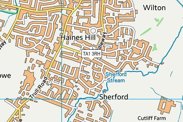 TA1 3RH map - OS VectorMap District (Ordnance Survey)