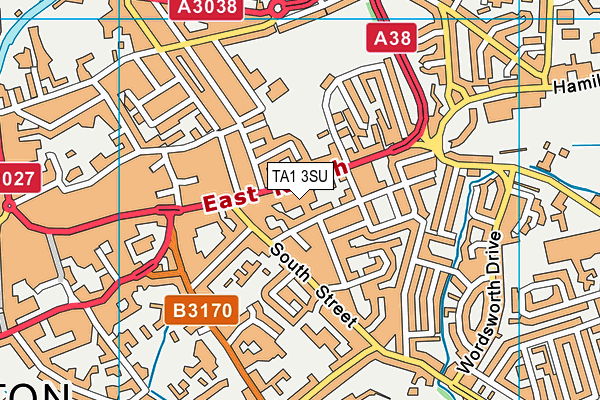 TA1 3SU map - OS VectorMap District (Ordnance Survey)