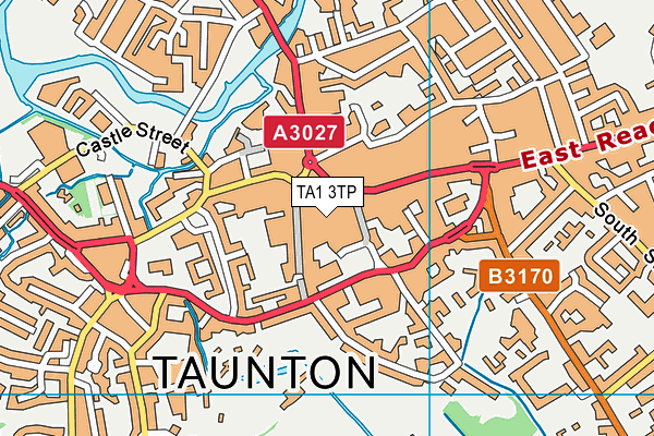 Anytime Fitness (Taunton) map (TA1 3TP) - OS VectorMap District (Ordnance Survey)