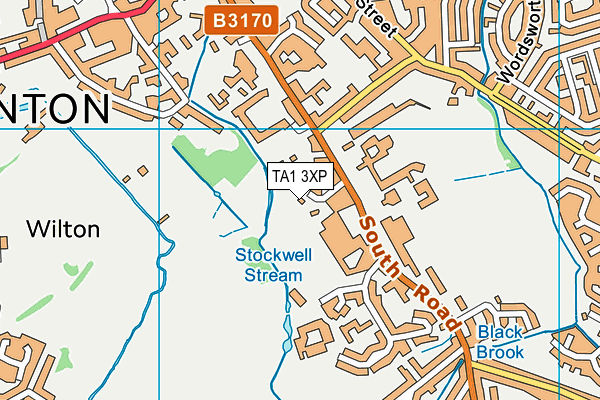 TA1 3XP map - OS VectorMap District (Ordnance Survey)