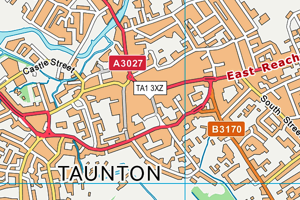 TA1 3XZ map - OS VectorMap District (Ordnance Survey)