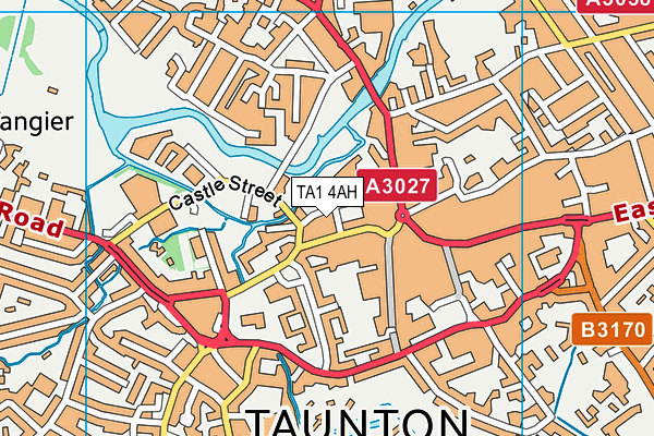 TA1 4AH map - OS VectorMap District (Ordnance Survey)