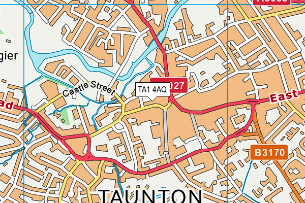 TA1 4AQ map - OS VectorMap District (Ordnance Survey)
