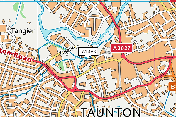 TA1 4AR map - OS VectorMap District (Ordnance Survey)