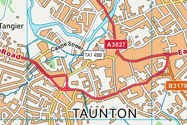 TA1 4BB map - OS VectorMap District (Ordnance Survey)