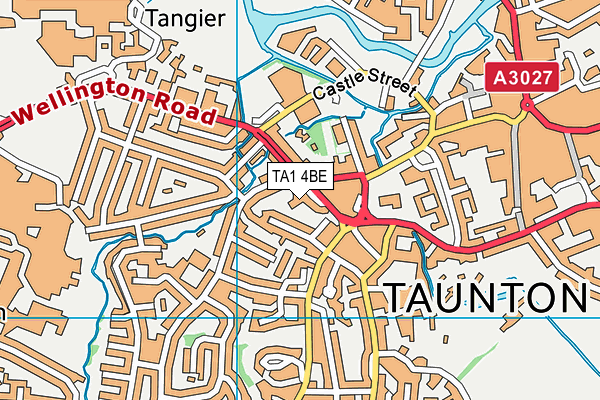 TA1 4BE map - OS VectorMap District (Ordnance Survey)