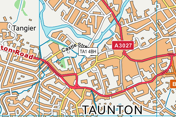 TA1 4BH map - OS VectorMap District (Ordnance Survey)
