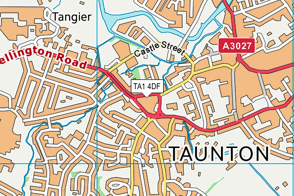 TA1 4DF map - OS VectorMap District (Ordnance Survey)