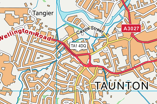 TA1 4DQ map - OS VectorMap District (Ordnance Survey)
