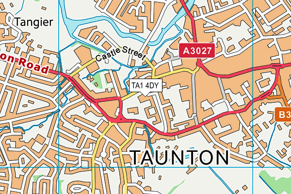 TA1 4DY map - OS VectorMap District (Ordnance Survey)