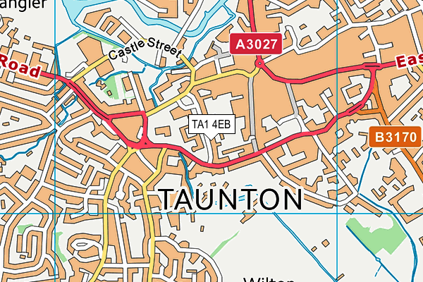 TA1 4EB map - OS VectorMap District (Ordnance Survey)